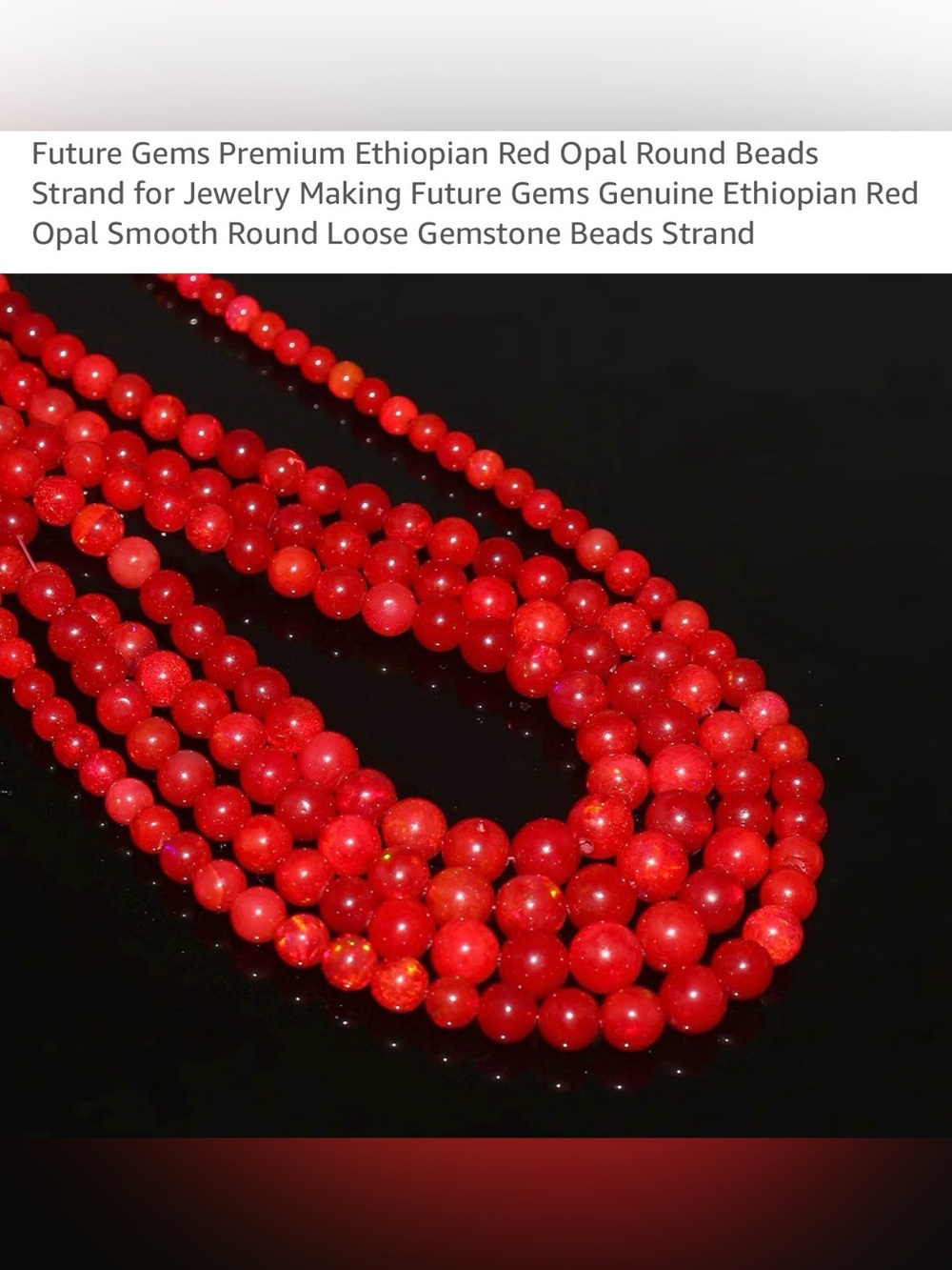Ethiopian Red Round 30plus inches Beaded Long Necklace - Women Jewelry